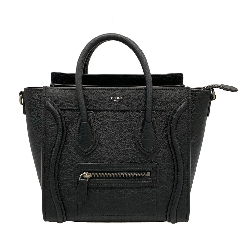 Celine Luggage Nano Shopper Black #367225C17B